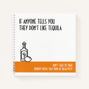 Tequila Lover's Standard Orange Notebook