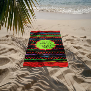 Tequila O'Clock Personalised Event Beach Towel