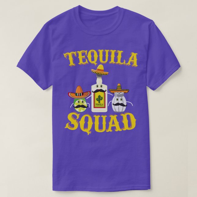 Tequila Squad Drinking Salt Lime Cinco De Mayo  T-Shirt (Design Front)