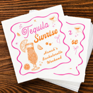 Tequila Sunrise Bachelorette  Napkin