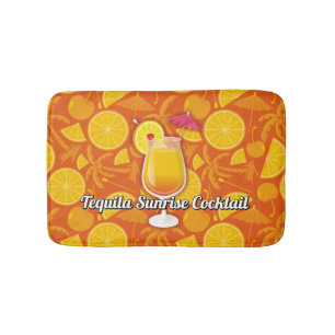 Tequila sunrise bath mat