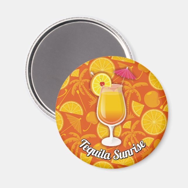 Tequila sunrise magnet (Front/Back)