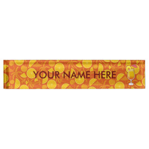 Tequila sunrise nameplate