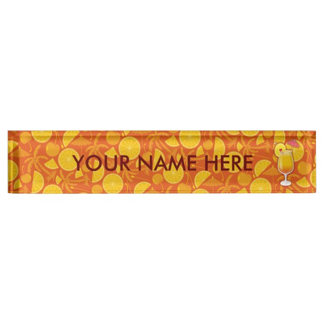 Tequila sunrise nameplate (Front)