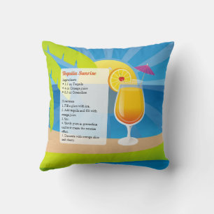 Tequila Sunrise Recipe Cushion