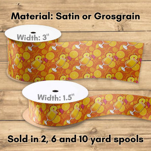 Tequila sunrise satin ribbon