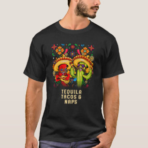 Tequila Tacos and Naps Cocktail Humour Margarita T-Shirt