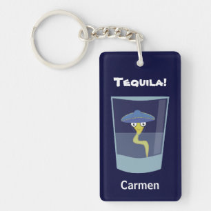 Tequila Worm Ornament Key Ring