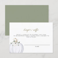Tera - Boho Greenery Gold Diaper Raffle Ticket