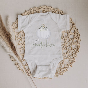 TERA Cute Sage Green Floral Little Pumpkin Baby Bodysuit