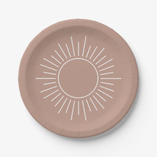 Teraccotta Sun Paper Plate