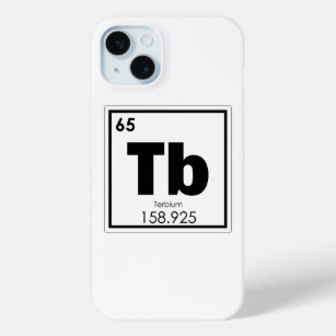 Terbium chemical element symbol chemistry formula iPhone 15 mini case