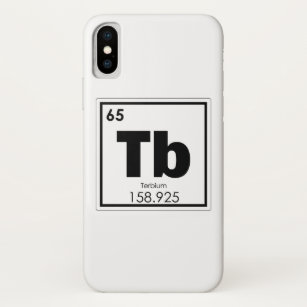 Terbium chemical element symbol chemistry formula iPhone x case
