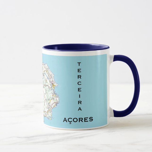 Terceira Azores Map Custom Mug (Right)