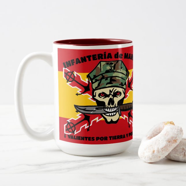 Tercio de Armada (Spanish Marines) Two-Tone Coffee Mug (With Donut)