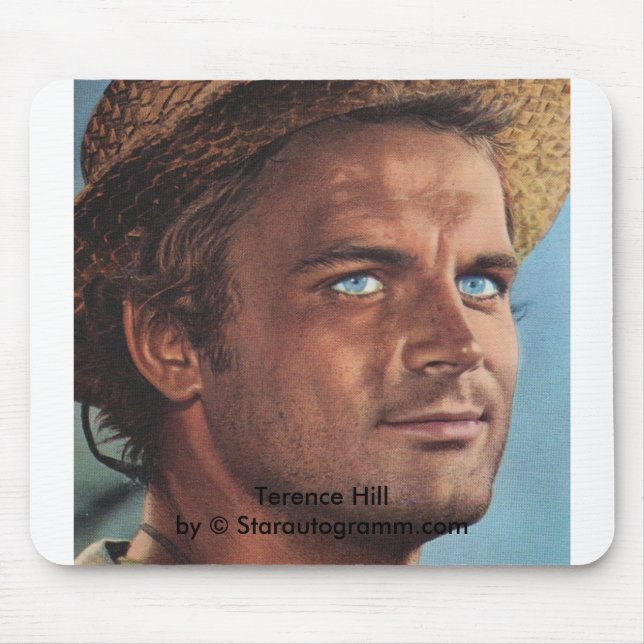 Terence Hill mit Stroh Hut Mouse Pad (Front)