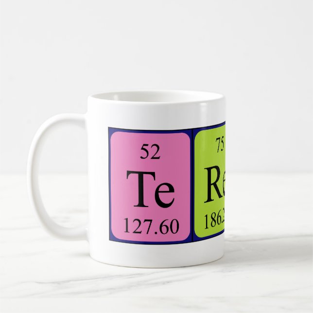 Terence periodic table name mug (Left)