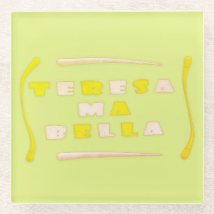 Teresa Bella made for her mixed colours Glass Coaster