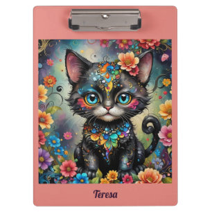 TERESA ~ Cute Black Cat ~ Clipboard