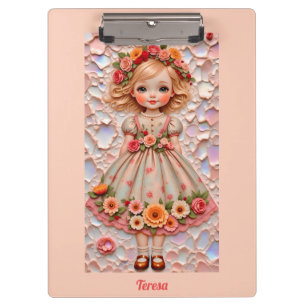 TERESA ~ Cute Vintage Girl ~ Clipboard