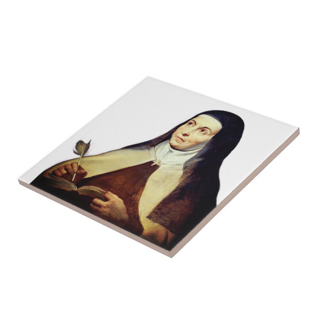 Teresa of Ávila by Rubens Ceramic Tile (Side)