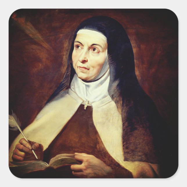 Teresa of Ávila by Rubens Square Sticker (Front)