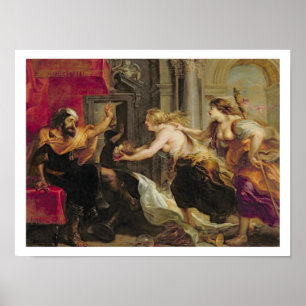 Tereus confronted with the head of his son Itylus, Poster