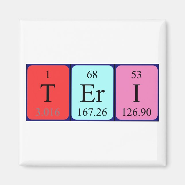 Teri periodic table name magnet (Front)