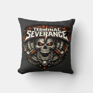 Terminal Severance Skull throw pillow