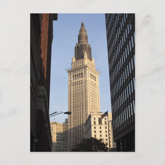 Terminal Tower, View from Street Postcard (Front)