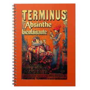 Terminus Absinthe Vintage PosterEurope Notebook