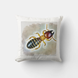 Termite dorsal view 060824IREF242 - Watercolor Cushion