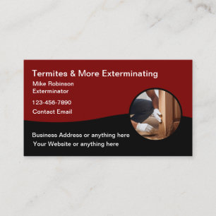 Termites Exterminating Pest Control  Business Card