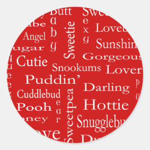 Terms Of Endearment by Shirley Taylor Classic Round Sticker