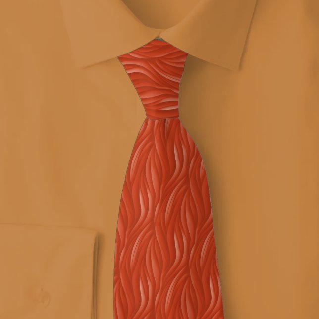 Terra Cotta Abstract Ribbons Tie (Creator Uploaded)