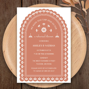 Terra Cotta Arch Rehearsal Dinner Invitation