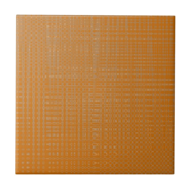 Terra Cotta Colour Weave Ceramic Tile (Front)