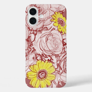 Terra Cotta Edged Bouquet iPhone 16 Plus Case