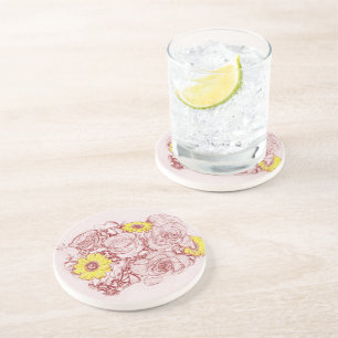 Terra  Cotta Edged Bouquet Coaster
