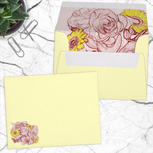 Terra Cotta Edged Bouquet Envelope