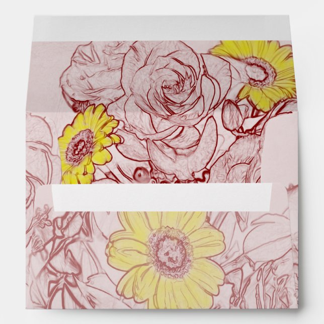 Terra  Cotta Edged Bouquet Envelopes (Back (Bottom))