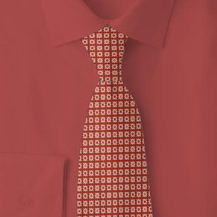 Terra Cotta Geometric  Tie