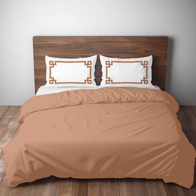 Terra Cotta Greek Key Border Standard Pillowcase (Creator Uploaded)