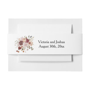 Terra Cotta Green Invitation Belly Band