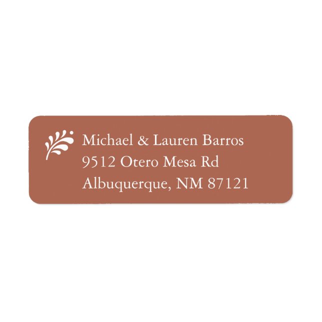 Terra Cotta Mexican Return Address Labels (Front)