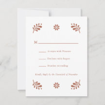 Terra Cotta Mexican RSVP Card