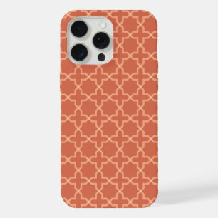 Terra cotta Moroccan Zellige Pattern Art (Zelij) iPhone 15 Pro Max Case