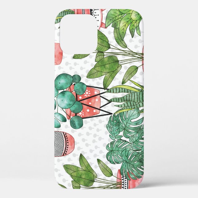 Terra Cotta Plant Pots Pattern. Case-Mate iPhone Case (Back)