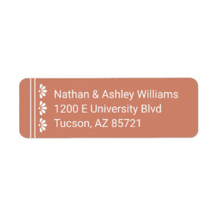 Terra Cotta Return Address Label