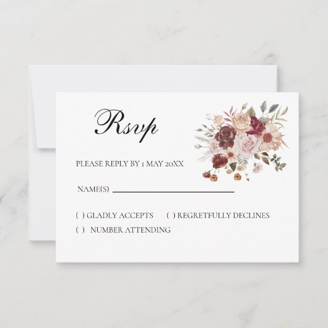 Terra Cotta RSVP card (Front)